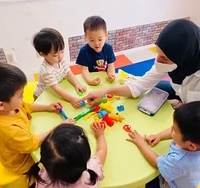 Children during an English lesson